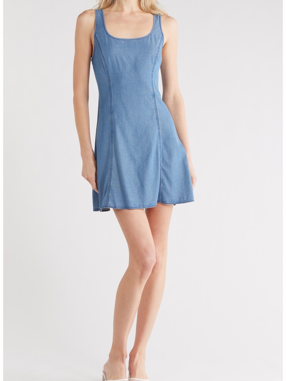 Madewell Light Blue Denim Tank Mini Dress